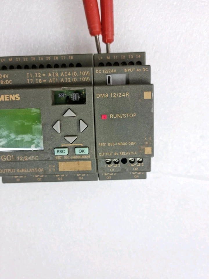 Used Working Siemens 6ED1052-1MD00-0BA6 Logo With 6ED1055-1MB00-0BA1 Module